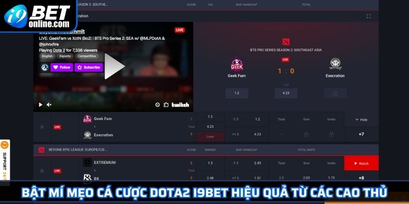 Cá Cược DOTA2 I9BET Phân Tích Chuyên Sâu Từ Chuyên Gia 4 Bật mí mẹo cá cược DOTA2 I9BET hiệu quả từ các cao thủ