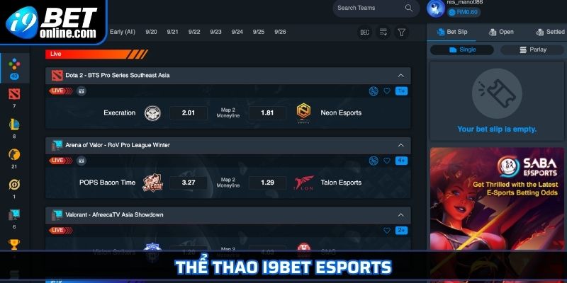 Thể thao I9BET ESports