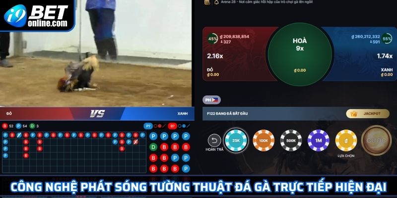 Tường Thuật Đá Gà Trực Tiếp I9BET Trải Nghiệm Kịch Tính 2 Công nghệ phát sóng tường thuật đá gà trực tiếp hiện đại
